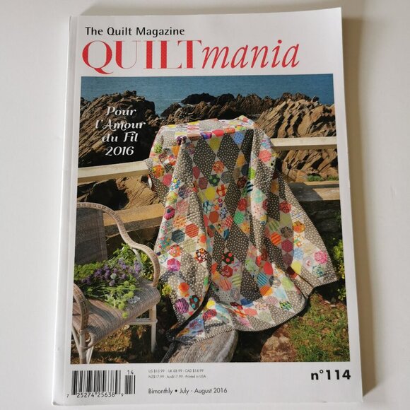 Quiltmania Magazine Quilt #114 Issue 2016 Crafts Quilting Patterns Patchwork - Picture 1 of 6